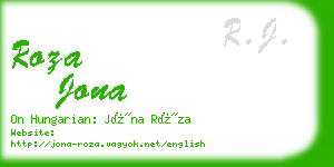 roza jona business card